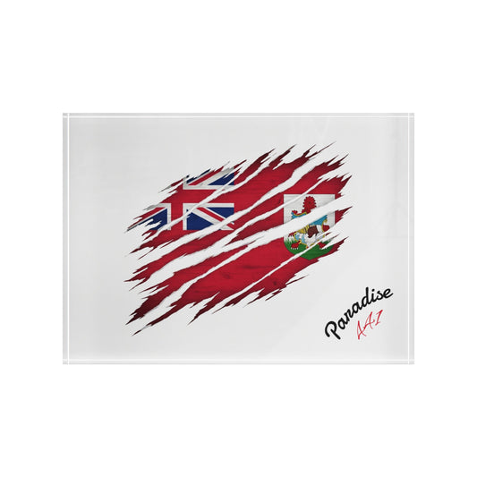 Bermuda Flag | Patriotic Torn-Ripped Design Acrylic Display