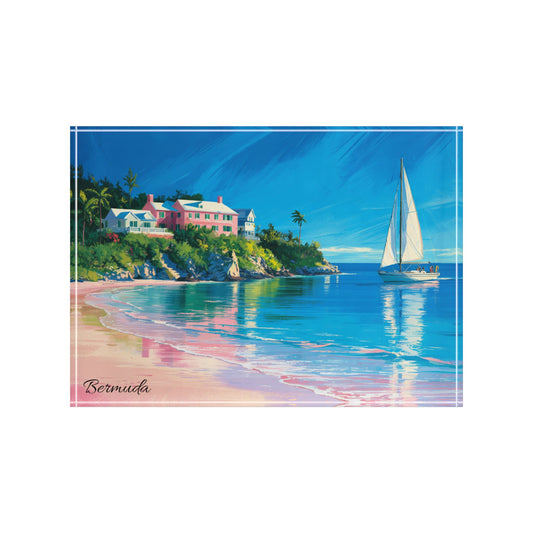 Bermuda Beach Sailboat - Coastal Wall Art