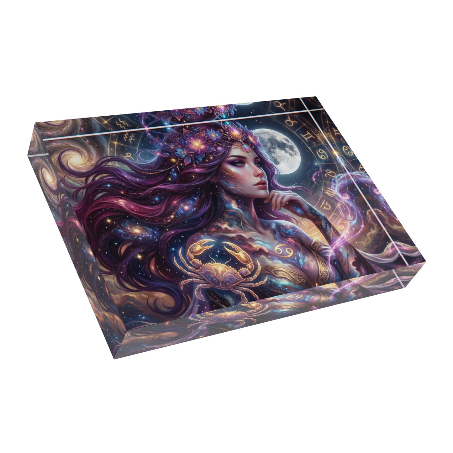 Zodiac Cancer Goddess — Mystical Astrology Art Decor