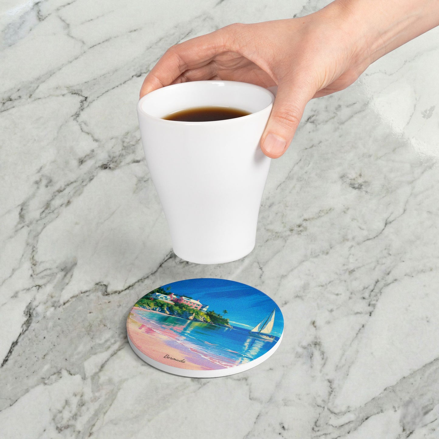 Bermuda Art Ceramic Coaster