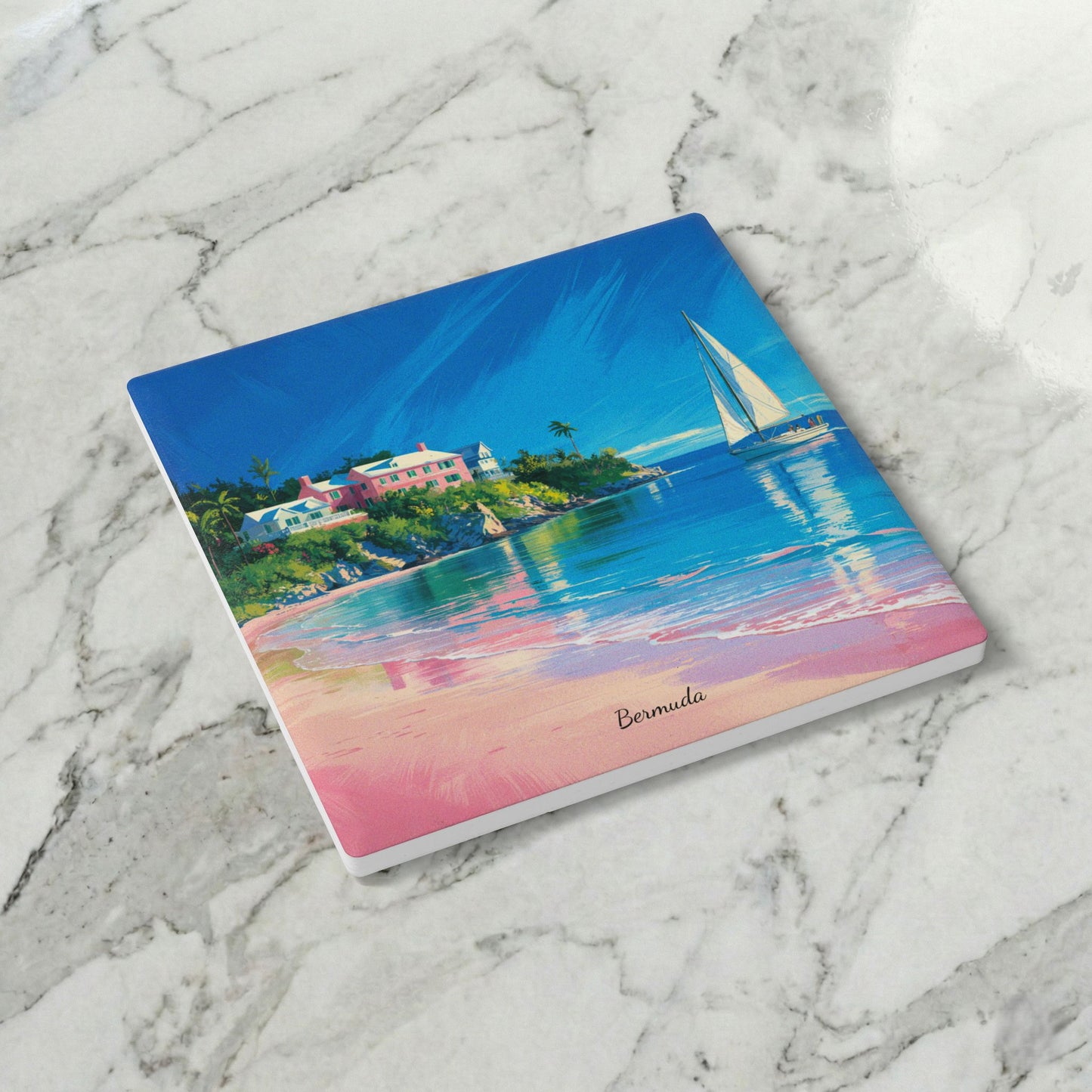 Bermuda Art Ceramic Coaster