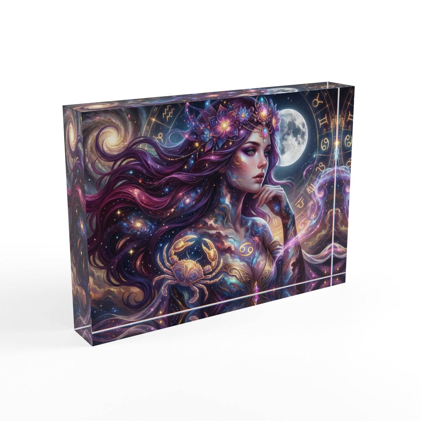 Zodiac Cancer Goddess — Mystical Astrology Art Decor
