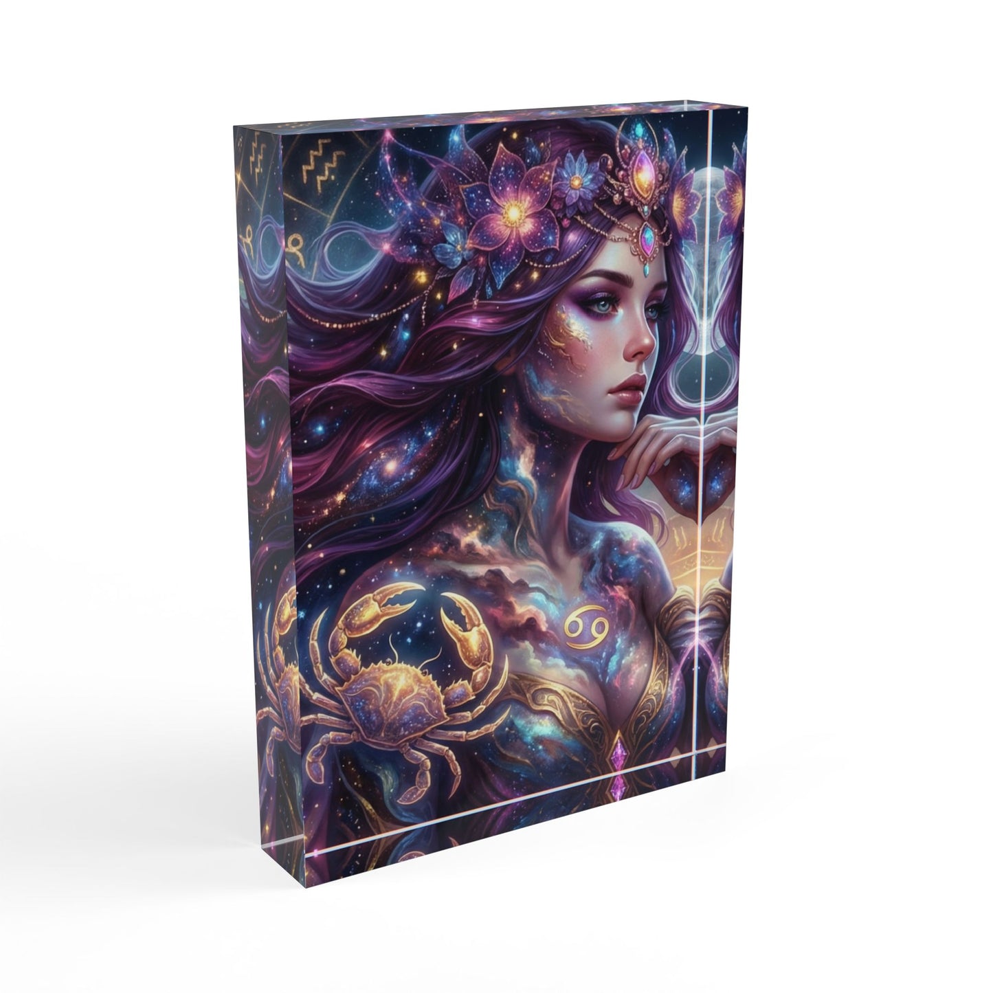 Zodiac Cancer Goddess — Mystical Astrology Art Decor