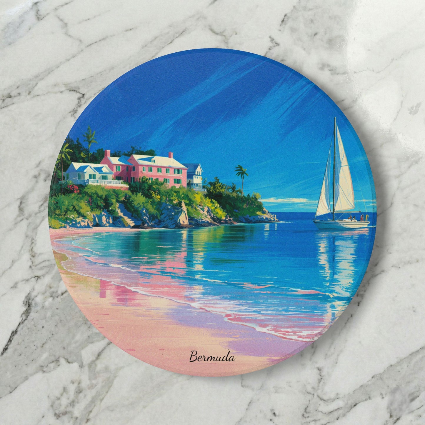 Bermuda Art Ceramic Coaster
