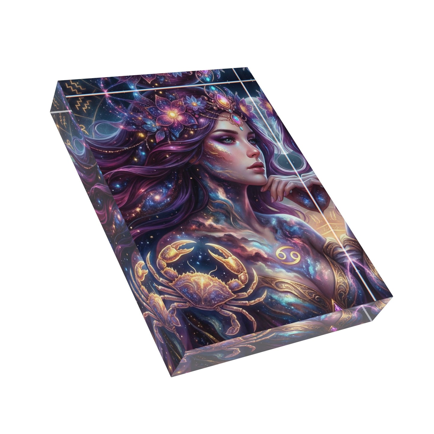 Zodiac Cancer Goddess — Mystical Astrology Art Decor