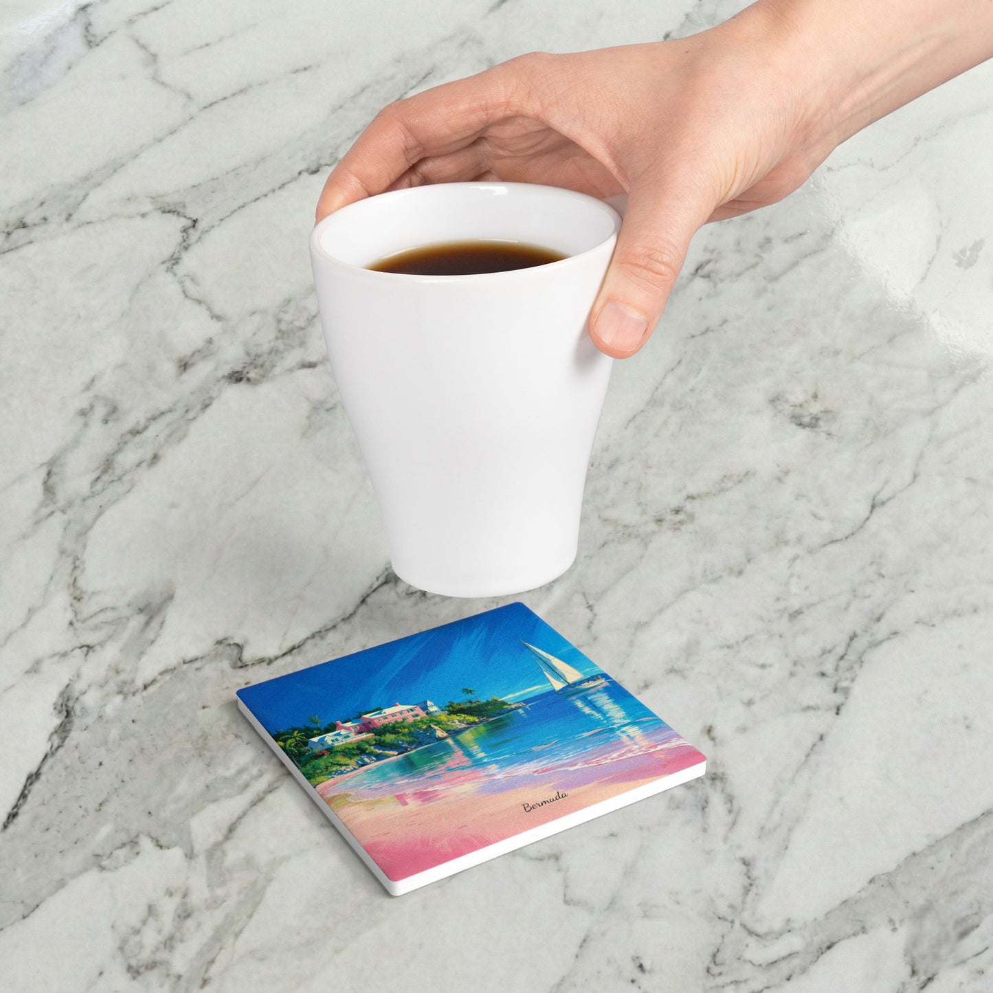 Bermuda Art Ceramic Coaster
